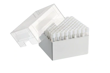 艾本德儲存盒 9 × 9, 可放置 81  個螺旋蓋（凍存）管， 4  –  5  mL，2  件，高 102  mm，4  英寸，聚丙烯材料，可耐受最低 -86  °C，可高溫高壓滅菌，帶蓋子并具有
