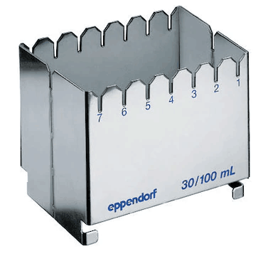 德國艾本德（Eppendorf）ReservoirRack,用于存放10mL、30mL和100mL試劑槽。最多可以放置7個試劑槽模塊或試劑槽