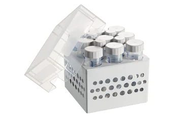 艾本德儲存盒 3 × 3, 可放置 9  個 50  mL 試管和 4  個 15  mL 試管，2  件，高 127  mm，5  英寸，聚丙烯材料，可耐受最低 -86  °C，高溫高壓滅菌，帶蓋子